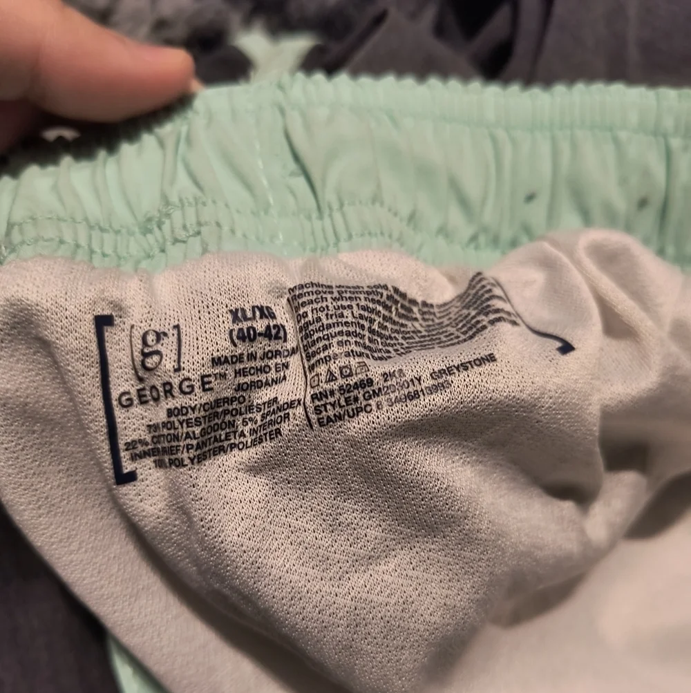 George blue grey xl men's lined shorts swim suit trunks draw string light wear